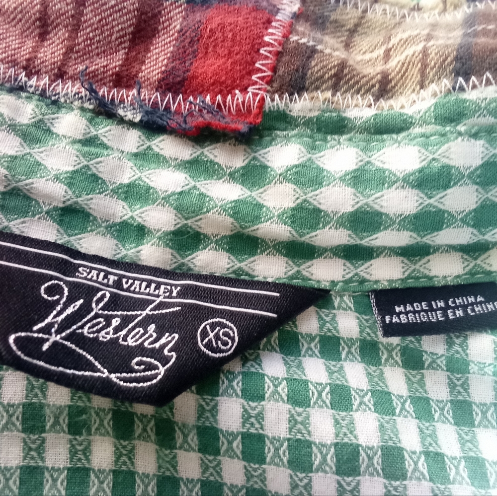 Western Simi Valley Vintage Patchwork Cropped Jac… - image 4